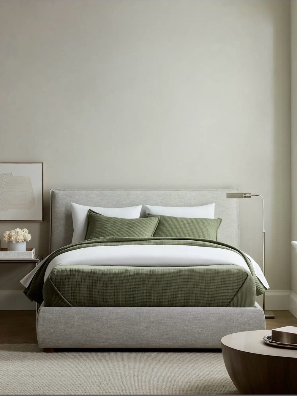 Quince Olive Ribbed Coverlet Set - Picture 2 of 5